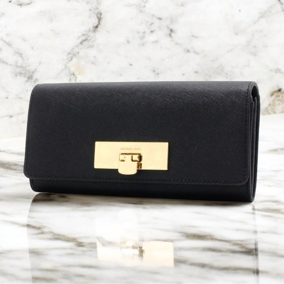 Michael Kors Black Callie Carryall Long Wallet - Picture 7 of 8